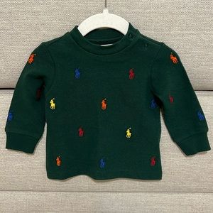 Polo Pony Cotton Mesh Long-Sleeve Tee